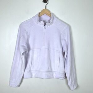 DSG Girls L (14) Purple Quartz Velour 1/2 Zip Pullover Sweatshirt‎ Top